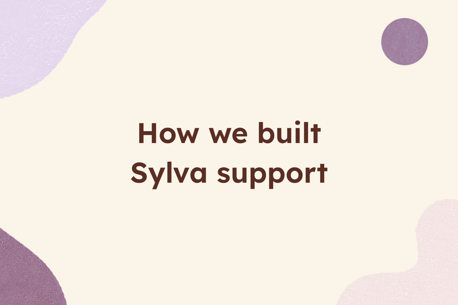 Support model